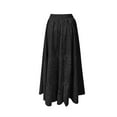 thumbnail image 5 of Skirts for Women Pocket Casual Solid Loose Long Skirt for Women Black M, 5 of 5