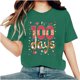 thumbnail image 1 of Camisetas de Cuello de Tripulación de Manga Corta para Mujeres Carta Impresa Camiseta 95% Poliéster 5% Spandex, Manga Corta Cuello Redondo Top Casual para Diario, 1 of 5