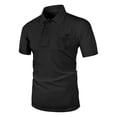 thumbnail image 3 of ShomPort Men's Work Shirts Short Sleeve Collared Textured Stretchy Quick Dry Casual Golf Shirt, 3 of 5