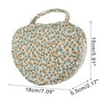 thumbnail image 2 of Bolsa de maquillaje con estampado floral en forma de corazón para viajes, amarilla, de poliéster, 2 of 6