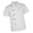thumbnail image 2 of facefd Unisex Chef Jackets Coat Short Sleeves Shirt Kitchen Uniforms 3XL White, 2 of 9