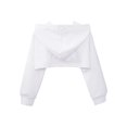 thumbnail image 4 of Doomiva Kids Girls Hoodies Long Sleeve Pullover Sweatshirts Hip Hop Street Jazz Dance Crop Tops White 9-10, 4 of 7