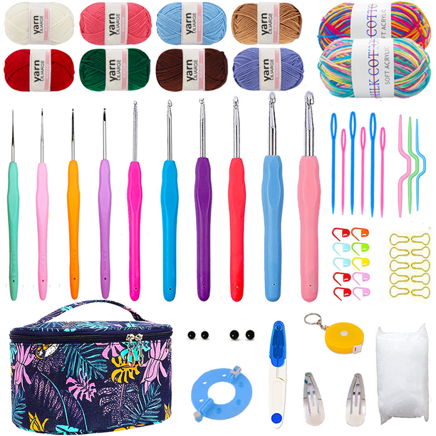 Yarniss Crochet Kits for Beginners with 10 Yarn Skeins, Crochet Hooks