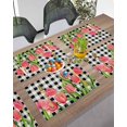 thumbnail image 3 of Easter Placemats Set of 6, Tulip Black Buffalo Plaid Placemat for Dining Table Decorations, Spring Flower Floral Place Mats, Spring Table Mats for Kitchen Dinner Seasonal Holiday Party Decor, 3 of 6
