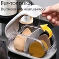 thumbnail image 2 of Flip Cover makeup sponge storage box with dust cover,Dust Proof & Water Resistant Makeup Organizer for Beauty Blenders & Sponges, Travel-Friendly Portable Cosmetic Case Beauty sponge storage, 2 of 7