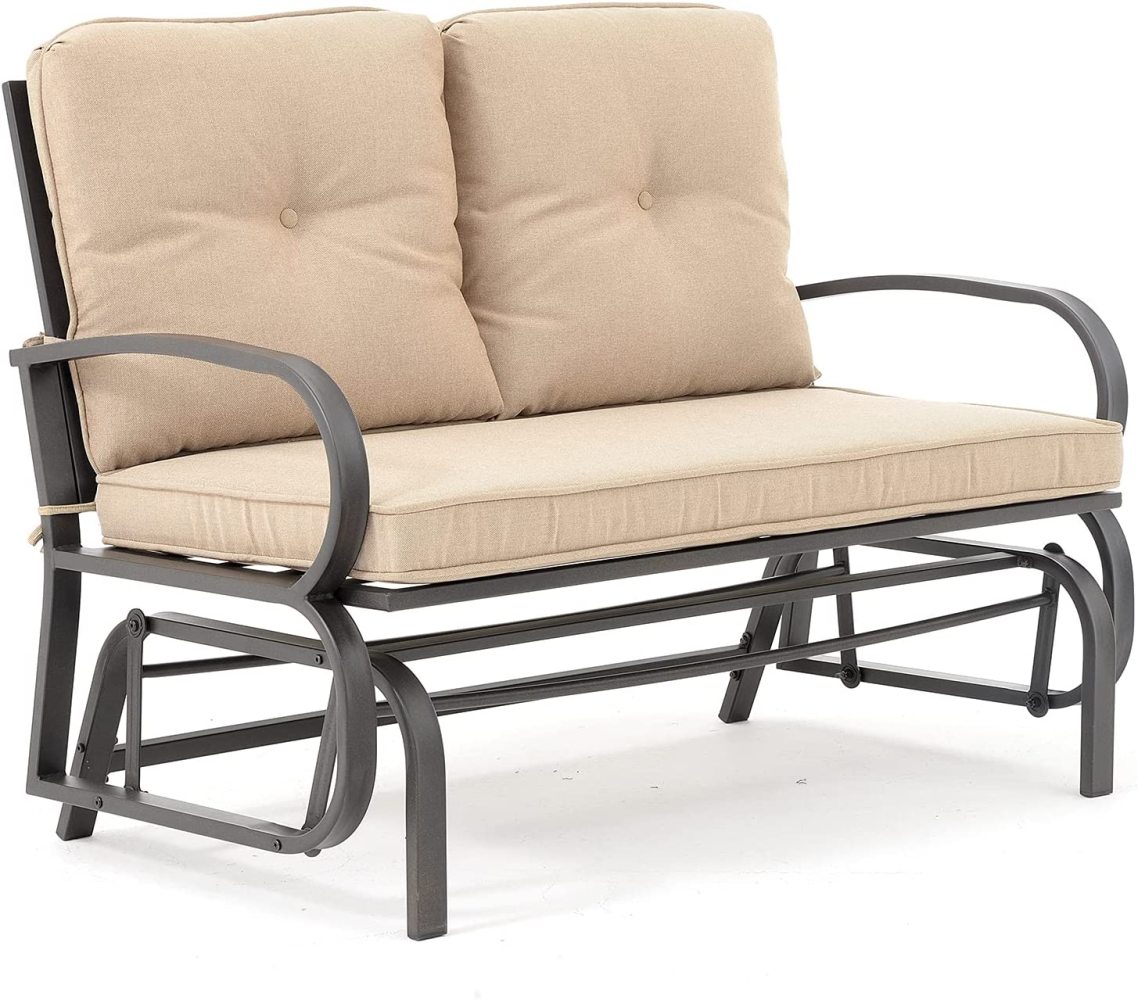 JayDAYon Glider Bench for 2Person Outdoor Patio Glider Chair Garden