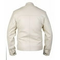 thumbnail image 2 of White Leather Motorcycle Jacket Mens Leather Riding Jacket White Leather Jacket Men Motorcycle Jackets For Men Leather Biker Jacket Mens size XXXL, 2 of 4