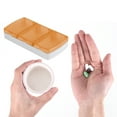 thumbnail image 4 of Unique Bargains 1 Pc 3 Grids Single Row Pill Case Durable for Travel Orange, 4 of 6