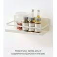 thumbnail image 2 of Yamazaki Home  Magnetic Storage Caddy, Steel, Holds 3.3 lbs - L 4.33 x W 9.65 x H  3.35 inches White, 2 of 5