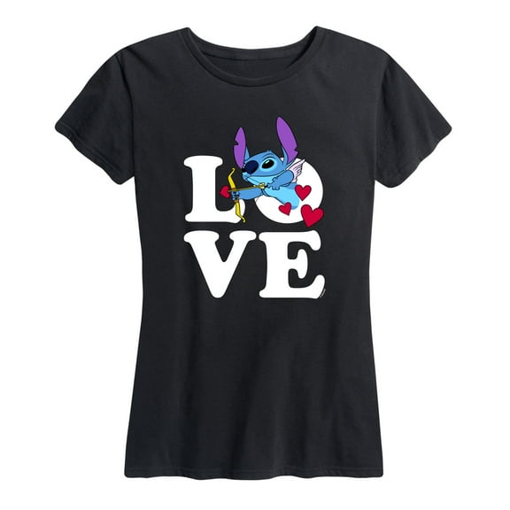 Lilo & Stitch - Love Cupid Stitch - Women's Short Sleeve Graphic T-Shirt