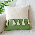 thumbnail image 1 of Funda de almohada con diseño de tulipán verde fresco y sencillo con flores bordadas para sofá, cama, almohada de cintura para oficina, 1 of 6
