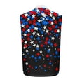 thumbnail image 4 of BiZtdJrK Hawaiian Shirts for Men Summer Sleeveless Button Down Lapel Vest American Flag Printed Casual Beach Aloha Shirt with Pockets Black XL gifts for men, 4 of 6