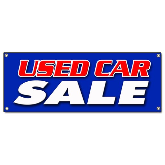 72" Used CAR Sale Banner Sign Cars Sell Sales use Old Vehicles for Sale Sold Signs