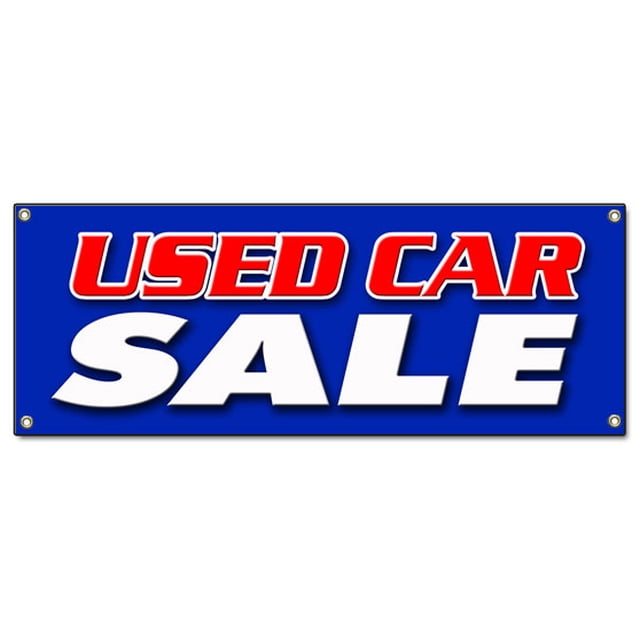 72" Used CAR Sale Banner Sign Cars Sell Sales use Old Vehicles for Sale Sold Signs