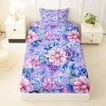 thumbnail image 3 of Erosebridal Watercolor Flowers Twin Sheet Sets 3pcs For Teens Adults,Chic Floral Bedding For Girls, 3 of 5