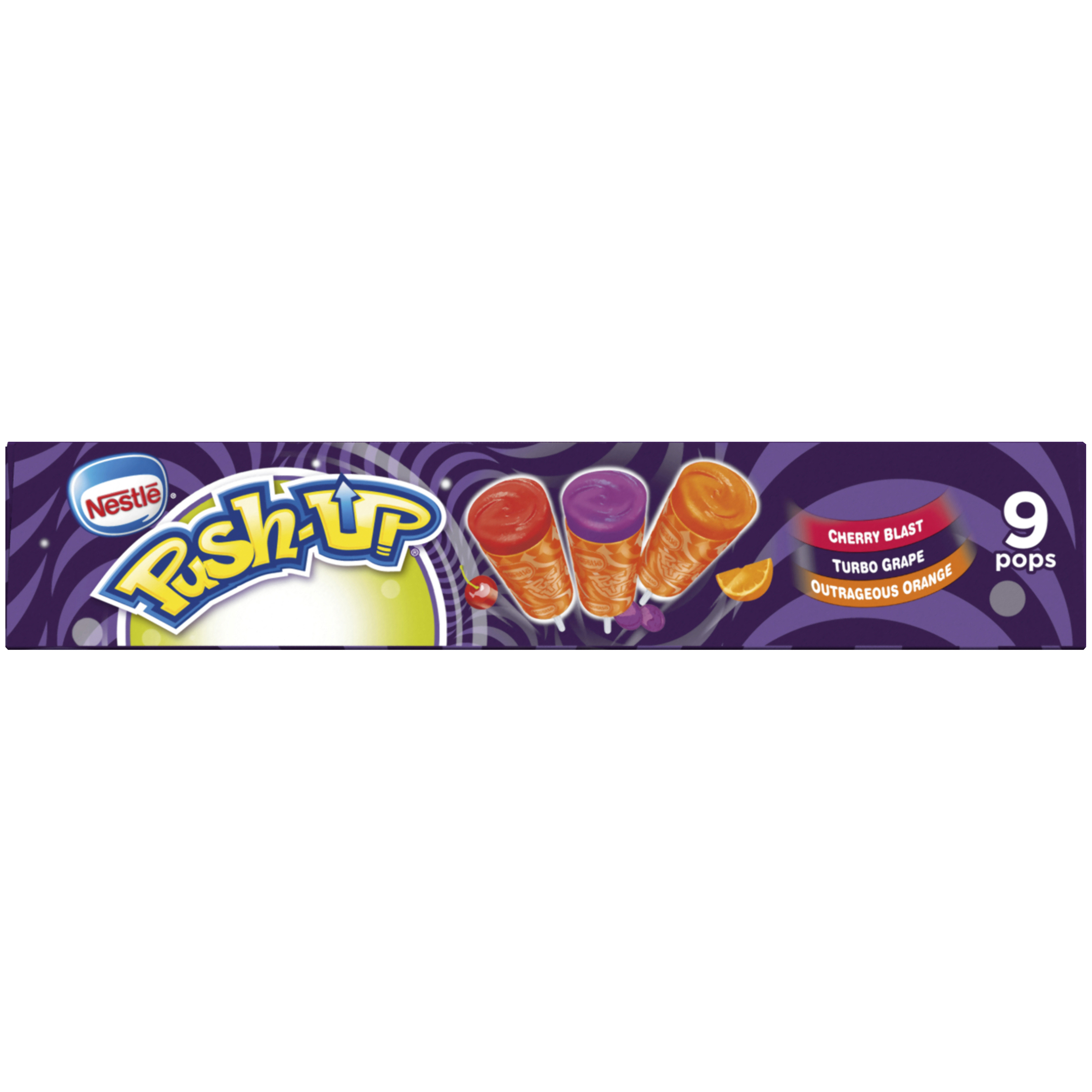 NESTLE PUSH-UP Cherry Blast, Turbo Grape & Outrageous Orange Frozen ...