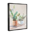 thumbnail image 3 of Stupell Industries Potted Cactus Plants Watercolor Painting Jet Black Floating Framed Canvas Print Wall Art, Design by Lanie Loreth, 3 of 6