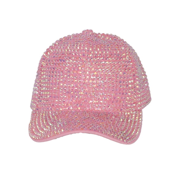 Top Headwear Women's Full Sparkle Rhinestone Gem Bling Baseball Cap - Pink