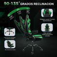 thumbnail image 3 of FOH Silla Gamer, Ergonomica Reclinable hasta 135°, con Apoyabrazos Ajustables Adelante y Atras, Cojin Cervical y Lumbar Ajustables, Tela Transpirable, Capacidad de Carga, 3 of 7