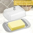 thumbnail image 7 of Food Storage Stainless Steel Butter Dish with Lid and Handle for 250g Butter Ideal for Cheese Cold Dishes Cakes Desserts and Fruits, 7 of 7