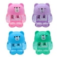 thumbnail image 1 of U Style Bear-Shaped Pastel Pencil Sharpeners, 4 Pack, 1 of 4