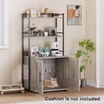 thumbnail image 6 of GAOMON Cat Litter Box Enclosure with Shelf Storage, Enclosed Cat Cabinet with Bookshelf, Privacy Cat Furniture, Reduces Odor & Mess, Grey, 6 of 8