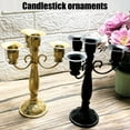 thumbnail image 3 of Baroques Iron Candlestick Holder Antiqued Vintage Candle Stand 4 Arms Candelabra, 3 of 9