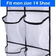 thumbnail image 3 of MISSLO 12 Mesh Pockets Over The Door Shoe Organizer Hanging Narrow Closet Door Shoe Rack for Pantry Storage Holder, 2 Packs, White, 3 of 8