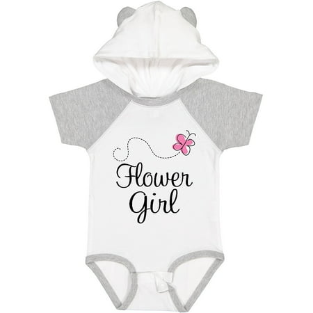 

Inktastic Flower Girl Wedding Butterfly Gift Baby Girl Bodysuit