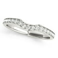 thumbnail image 1 of 14k White Gold Curved Style Diamond Wedding Ring (1/4 cttw) Size 8, 1 of 2
