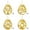 Gold-D, variant on chaungfeng Gold Acrylic Ornaments, Double-Sided Flat Ball Set, 4-Piece/12-Piece Christmas Decor Pendant, for Tree, Gift, Wedding, Party, Holiday