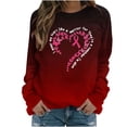 thumbnail image 2 of Luxalzxs Womens Breast Cancer Awareness Sweatshirt Pink Ribbon Heart October Cancer Fighter Sweatshirt Tops, 2 of 3