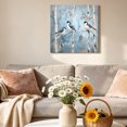 thumbnail image 6 of Canvas Wall Art Spring Blue Bird Canvas Art Print Oil Painting Tree Pictures Wall Decor for Living Room Bedroom Artwork Decorations Stretched Framed Ready to Hang 8"x8", 6 of 9