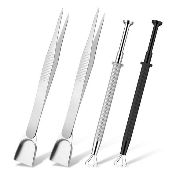 4Pcs Piercing Tools for Changing Jewelry, 4 Claw Piercing BallGrabber Tool Set,for Cake Decorating Diamond Gem Holder