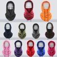 thumbnail image 4 of Graflsoa Unisex Winter Balaclava with Adjustable Drawstring, Fleece-Lined Face Mask for Outdoor Activities, Multi-Functional Hood Scarf in Dark Green, One Size Fits All, 4 of 6