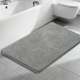 thumbnail image 7 of Homieway Bathroom Rug Soft Microfiber Bath Rug, Ultra Absorbent Bath Mats with Non Slip Backing, Machine Washable Plush Bathroom Floor Mat for Shower, Tub, and Home Decor, Gray, 16"×24", 7 of 7