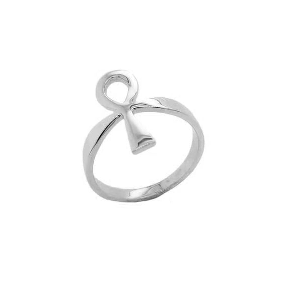 Ankh Key of Life Ring in Sterling Silver