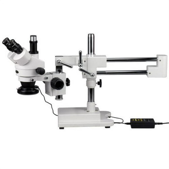 AmScope SM-4TZ-144A Professional Trinocular Stereo Zoom Microscope, WH10x Eyepieces, 3.5X-90X Magnification, 0.7X-4.5X Z