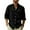 Black, variant on WREESH Men's Fashion Button Down Shirts Casual Solid Color Long Sleeve Turndown Collar Shirts Elegant Tops White