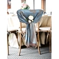thumbnail image 4 of Sakkas Two Tone Rose Pashmina Scarf / Stole / Wrap - Steel Blue / Gray - One Size, 4 of 4