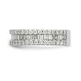 thumbnail image 3 of 14K White Gold Wedding Diamond Baguette Round Ring Band, Size 7, 3 of 7
