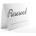thumbnail image 1 of 20 Pack Rustic Reserved Table Sign With Name Line - Reserved Signs For Wedding - White Reserved Signs - Wedding, 1 of 5