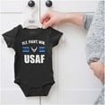 thumbnail image 5 of US Air Force Fly Fight Win USAF Romper Boys or Girls Infant Baby Brisco Brands 12M, 5 of 6