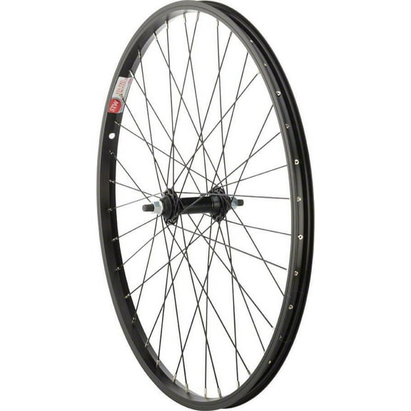 Sta Tru Front Wheel 24x1.5" Solid Thread on Axle with 36 Spokes Includes Axle Nuts, Black