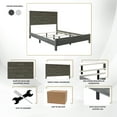 thumbnail image 7 of Castle Place Modern Full Wooden Bed, Light Grey, 7 of 7
