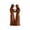 (Style C) 2 Sisters Figurine#4, variant on 2-Sister Figurine Wood Grain Resin Statue – 7.09 Inch Tall Hand-Painted Decorative Piece, Symbol of Sisterhood & Friendship Gift (Style C)