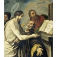 thumbnail image 3 of Claude Vignon 12x14 Black Modern Framed Museum Art Print Titled - Christ Instructs Peter to Feed My Sheep (1624), 3 of 5
