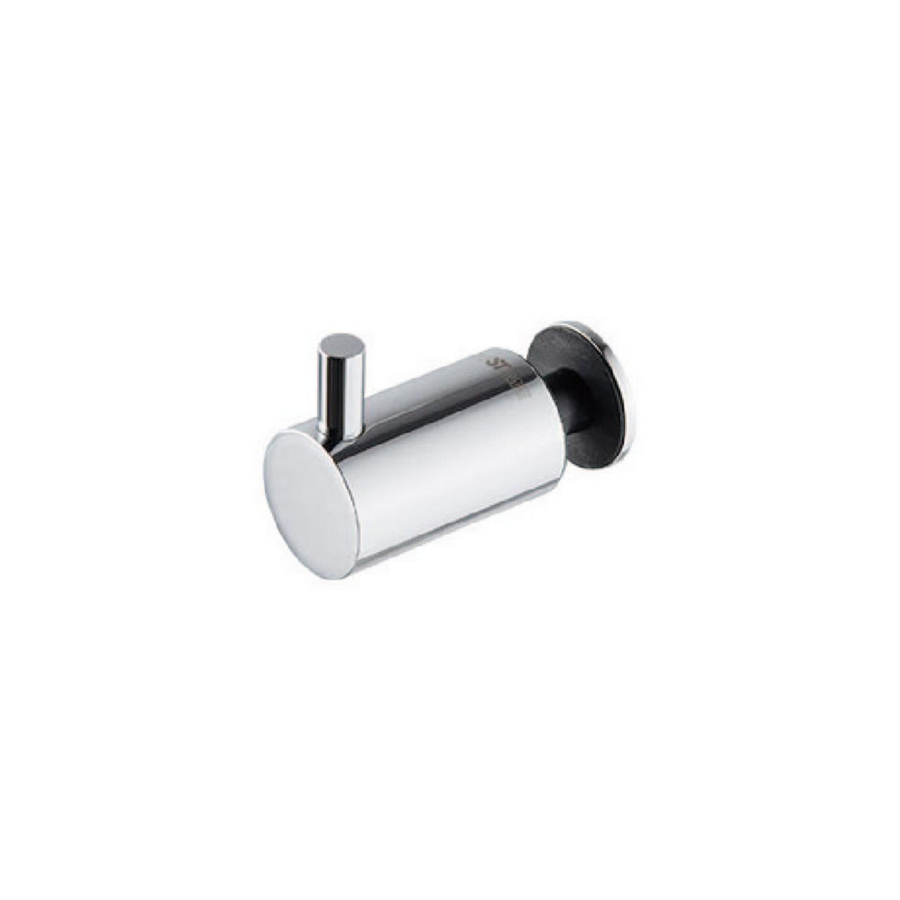 JUSTIME USA Still One ThroughGlass Single Robe Hook (Polished Chrome