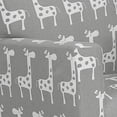 thumbnail image 2 of Benjara Tye 24 Inch Kids Rocking Chair, Gray, White Giraffe Print, Brown Legs, 2 of 5