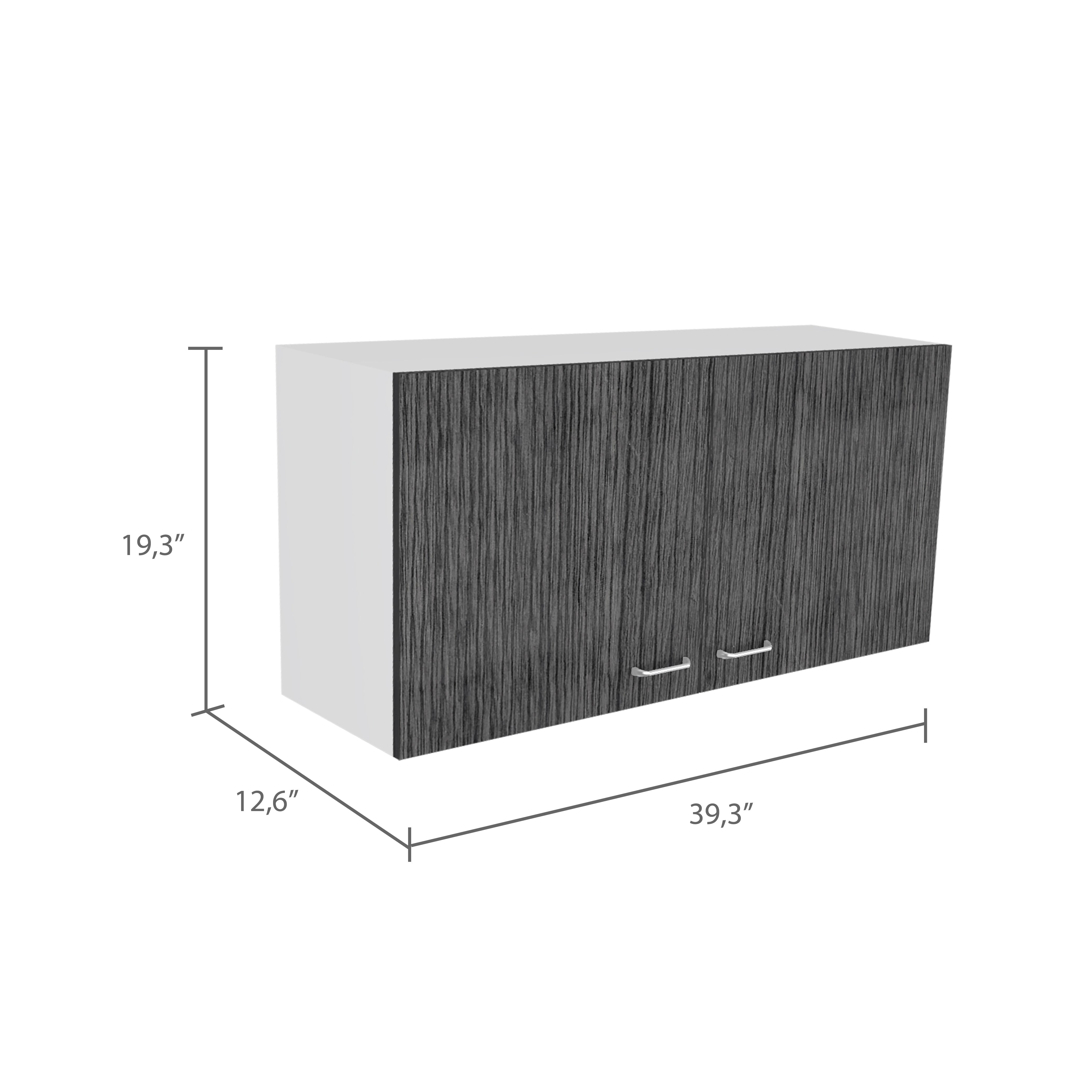 Boahaus Avignon Wall Cabinet (White-Smokey Oak)